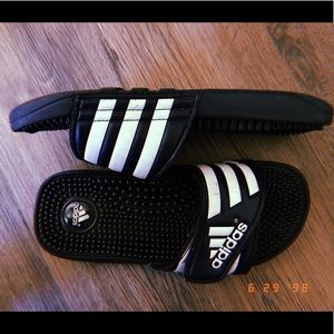 Navy Blue Adidas Slides